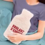 Bouillotte fourrure dorée brodée « Brûlant d’amour » — vue 2