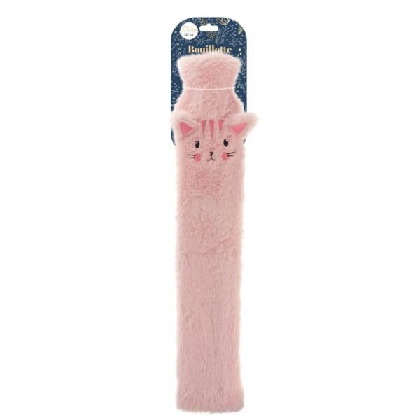 Bouillotte longue peluche chat, enfant