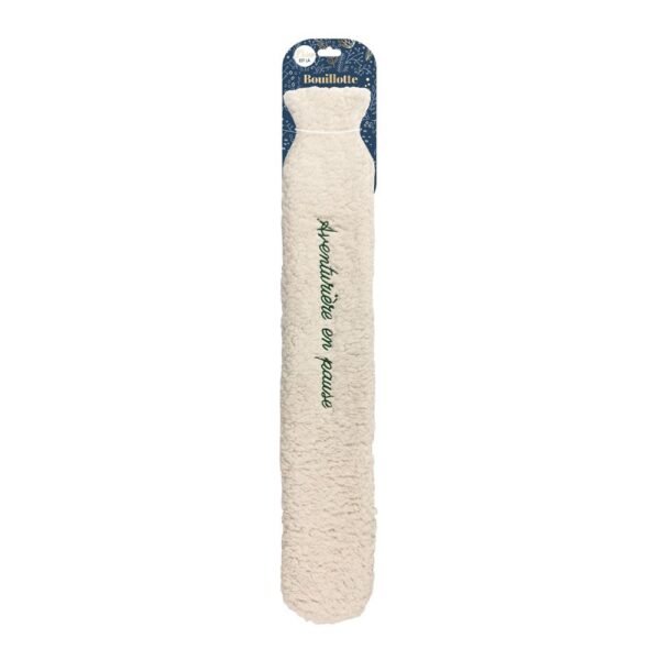 Bouillotte longue moumoute « Aventurière en pause »