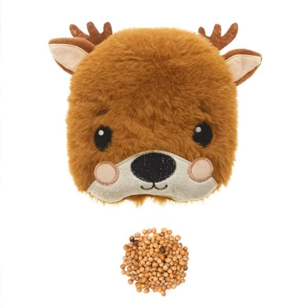 Bouillotte micro-ondes noyaux de cerise, peluche biche — vue 3