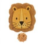 Bouillotte micro-ondes noyaux de cerise, peluche lion — vue 3