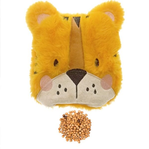 Bouillotte micro-ondes noyaux de cerise, peluche tigre — vue 3