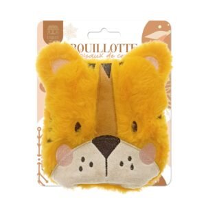 Bouillotte micro-ondes noyaux de cerise, peluche tigre