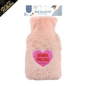 Bouillotte à eau à paillettes « Grande frileuse »