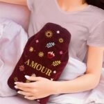 Bouillotte à eau velours brodé « Amour » — vue 2