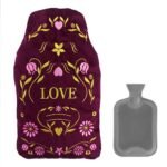 Bouillotte à eau velours brodé « Love » — vue 3